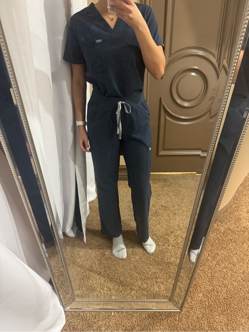 Figs Navy Track Jogger Scrub Pants